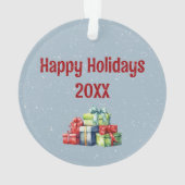 Winter Village In a Mountain Valley Ornament (achterkant)