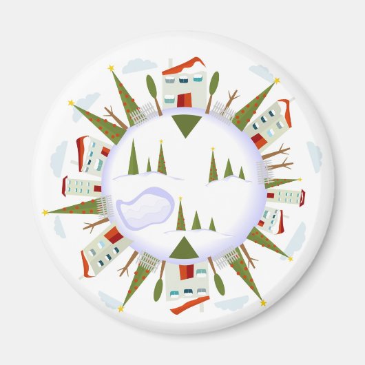 Winter Village Magneet (Voorkant)
