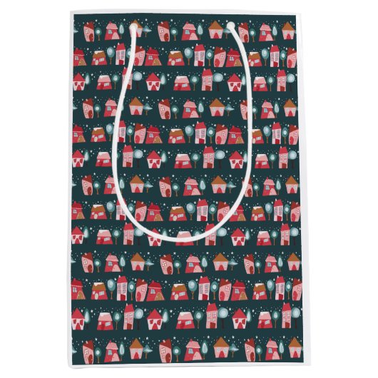 Winter Village Medium Cadeauzakje (Voorkant)