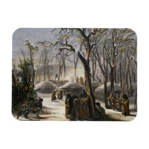 Winter Village of the Minatarres, bord 26 from Vo Magneet
