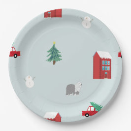 Winter Village Papieren Bordje