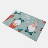 Winter Village Scene Merry Kerstmis, nieuwjaar Deurmat (Schuin)