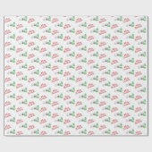 Winter Village Scene Merry Kerstry Cadeaupapier (Vlak)