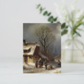 Winter Village Scene - Winterliche Dorszene Briefkaart (Staand voorkant)