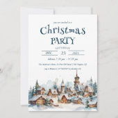 Winter Village Scenery Kerstfeest Kaart (Voorkant)