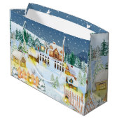 Winter Village Sfeer Groot Cadeauzakje (Achterkant Gekanteld)