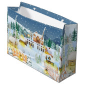 Winter Village Sfeer Groot Cadeauzakje (Voorkant Gekanteld)