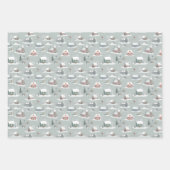 Winter Village Sneeuwlandschap Patroon Inpakpapier Vel (Voorkant 2)