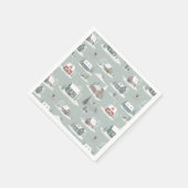 Winter Village Sneeuwlandschap Patroon Servet (Hoek)