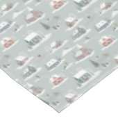 Winter Village Sneeuwlandschap Patroon Tafelkleed (Gekanteld)