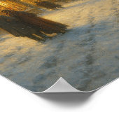 Winter Village Street Cozy Christmas Town Poster  (Hoek)