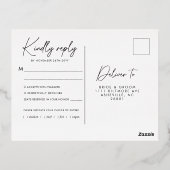 Winter Village Town Kerstvakantie RSVP Folie Uitnodiging Briefkaart (Achterkant)