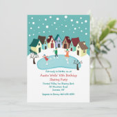 Winter Village Uitnodiging (Staand voorkant)