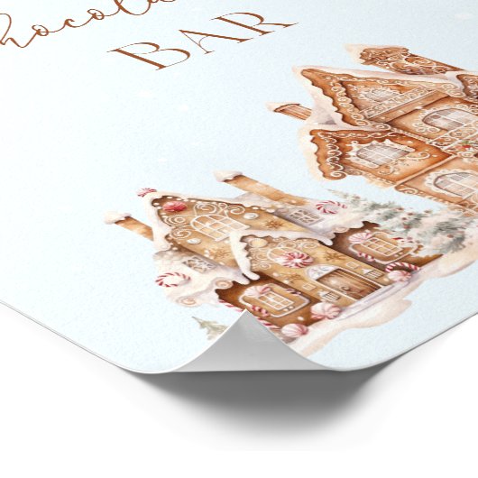 Winter Village Warm op bij de Hot Chocolate Bar Poster (Hoek)