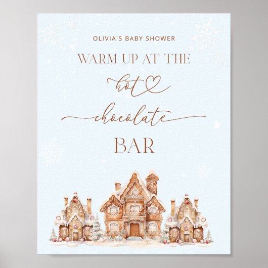 Winter Village Warm op bij de Hot Chocolate Bar Poster (Voorkant)