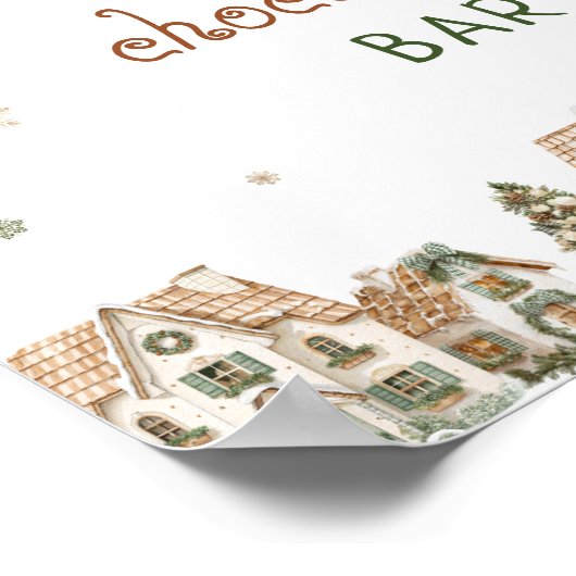 Winter Village Warm up at the Hot Chocolate Bar  Poster (Hoek)