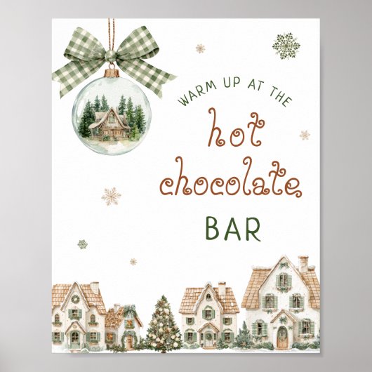 Winter Village Warm up at the Hot Chocolate Bar Poster (Voorkant)