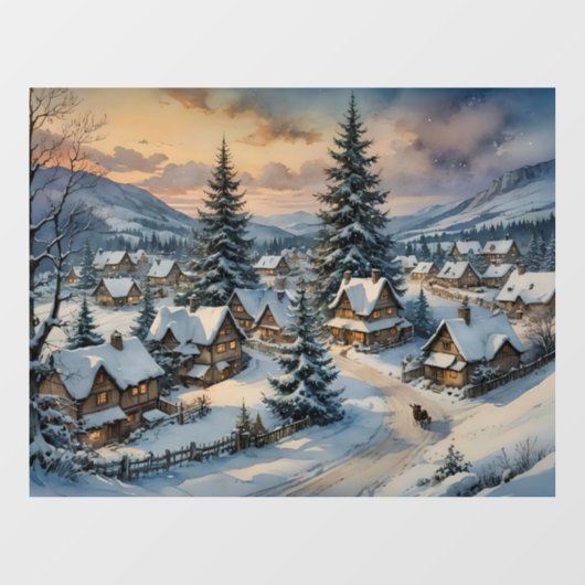 Winter Village Window Cling Raamsticker (Vel)