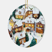 Winter Village Wonderland Round Acryl Ornament (Links)