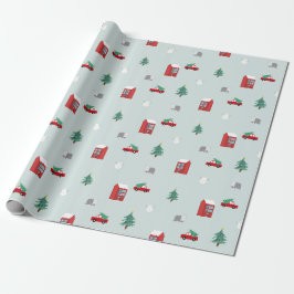 Winter Village Wrapping Paper - Christmas Gift Cadeaupapier