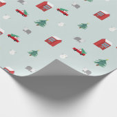 Winter Village Wrapping Paper - Christmas Gift Cadeaupapier (Hoek)