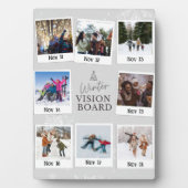 Winter Vision Board Familiefoto met datum Fotoplaat (voorkant)