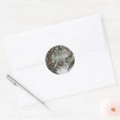 Winter Voederboerenticker Ronde Sticker (Envelop)