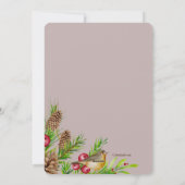 Winter Vogel Kerstkaart (Achterkant)