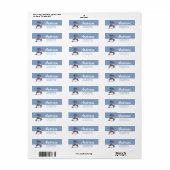 Winter Vogel Vakantie Retouradres Label (Full Sheet)