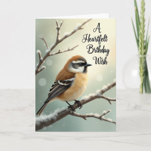Winter Vogel Verjaardagskaart Kaart