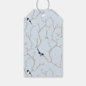 Winter Vogels Cadeaulabel (Achterkant)