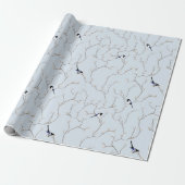 Winter Vogels Cadeaupapier (Uitgerold)
