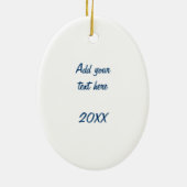 Winter Vogels en Vogelhuis - Aanpassen Keramisch Ornament (Achterkant)