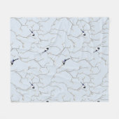Winter Vogels Fleece Deken (Voorkant (Horizontaal))
