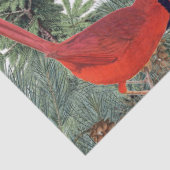 Winter Vogels Kardinaal Chickadee Nuthatch Tissuepapier (Detail)