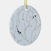 Winter Vogels Keramisch Ornament (Rechts)