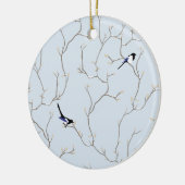 Winter Vogels Keramisch Ornament (Links)