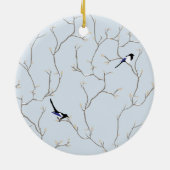 Winter Vogels Keramisch Ornament (Achterkant)
