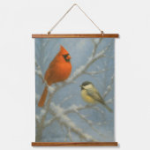 Winter Vogels – Leven in de Rust Hangend Wandkleed (Voorkant)