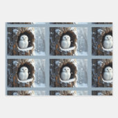 Winter Vogels Natuurlijk Inpakpapier Vel (Voorkant 3)