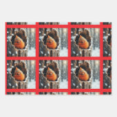 Winter Vogels Natuurlijk Inpakpapier Vel (Voorkant 2)