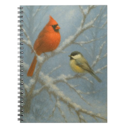 Winter Vogels Notitieboek (Voorkant)