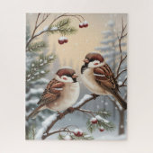 Winter Vogels Puzzel (Verticaal)