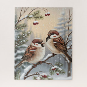 Winter Vogels Puzzel