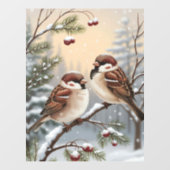 Winter Vogels Ramensticker Raamsticker (Vel)