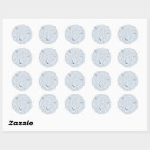 Winter Vogels Ronde Sticker (Vel)