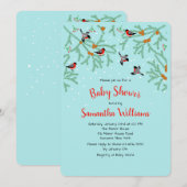 Winter Vogels Uitnodiging (Voorkant / Achterkant)