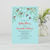 Winter Vogels Uitnodiging (Staand voorkant)