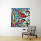 Winter Vogels Wandtapijt Wandkleed (In Situ (horizontaal))