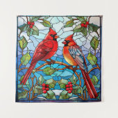 Winter Vogels Wandtapijt Wandkleed (Voorkant)